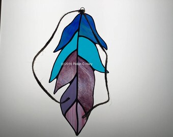 Feather Suncatcher in Stained Glass