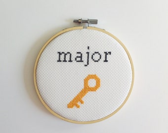 Major Key Cross Stitch, DJ Khaled, Quote Prints, Funny Quotes, Hip Hop Print, Wall Hanging, Funny Wall Art, Rap Lyrics, Cross Stitch Funny
