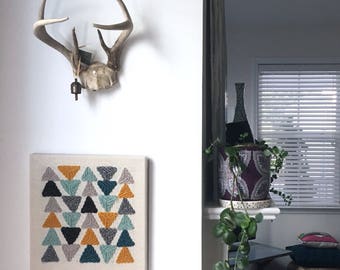 Modern Punched Rug Wall Art