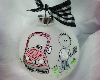MY First CAR Christmas PERSONALIZED Ornament, Student Driver, New License, Teen, Sixteen