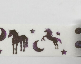 Unicorn & Stars Silhouette Washi