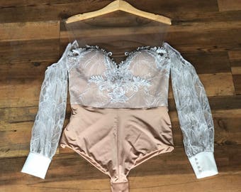 Boho bridal bodysuit