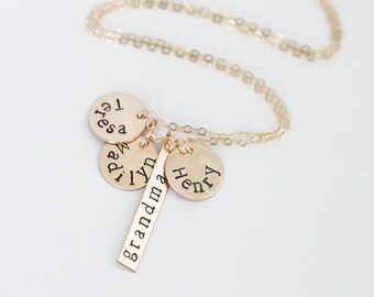 Personalized Grandmother Jewelry - Best Nana Ever - Grandma Necklace with Names - Nana Necklace - Grandma Gift - Gift from Grandkids
