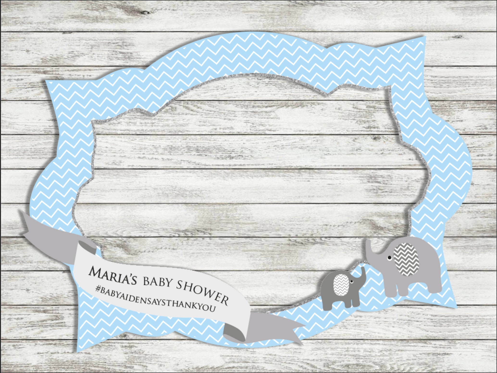 Grey And Blue Elephant Photo Prop Frame Booth Grey And Blue Elephant Photo Prop Frame Booth Diy Sign Customized Digital Printable Baby Shower From Odunmu On
