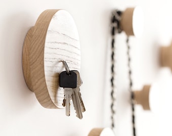 Key holder for wall - wall hook - key hanger - key holder - key rack - entryway key holder - keys holder - magnetic key holder - 2 in 1