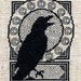 counted cross stitch CHART, Blackwork Ravens pattern cxp1301