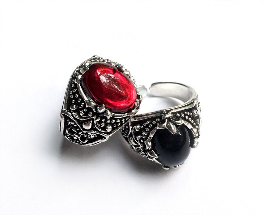 Silver Gothic Ring Victorian Ring Gothic Jewelry Vampire