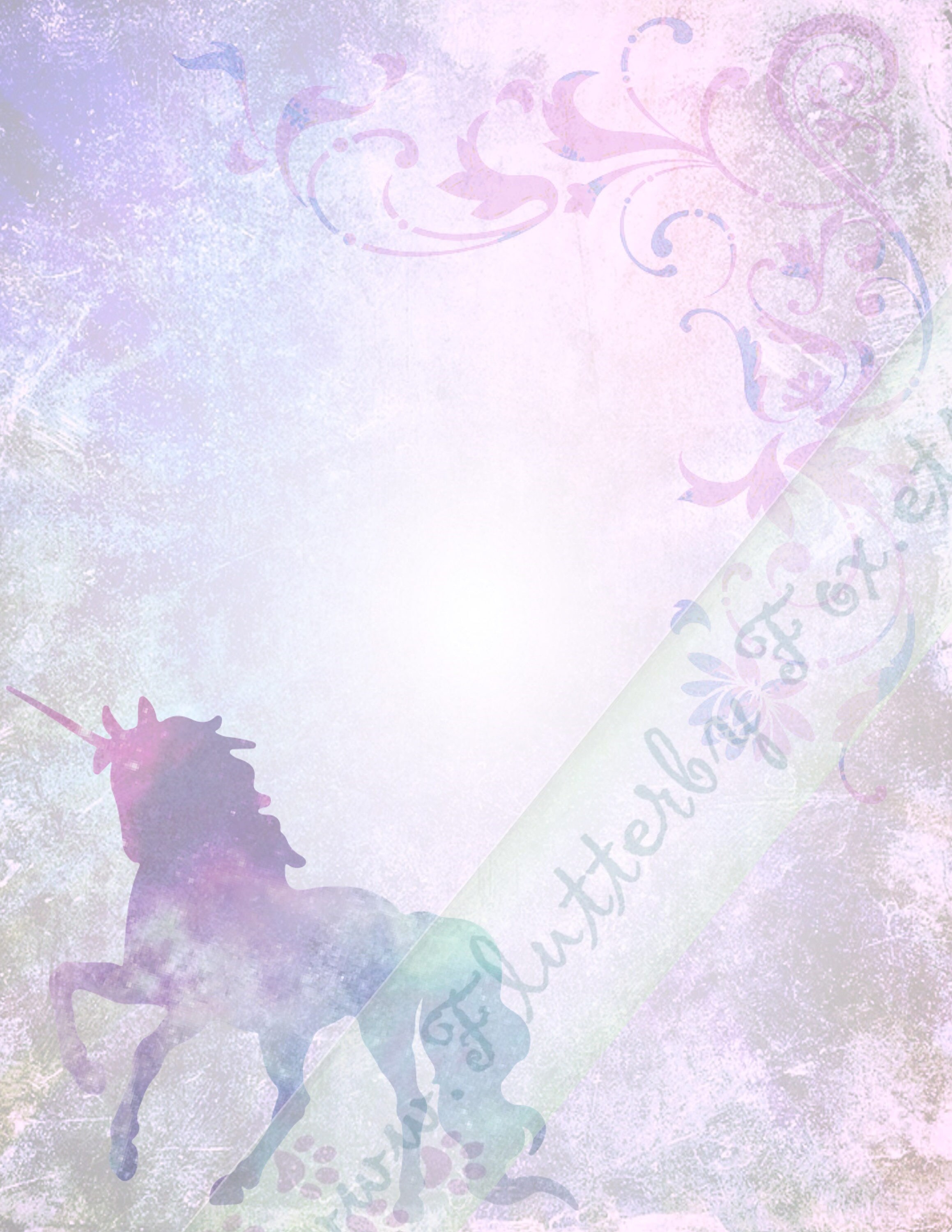 Unicorn Page, Stationery Page, Unicorn Stationery, Lined Stationery ...