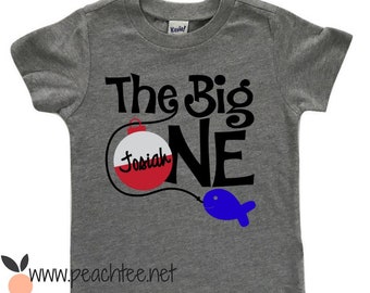 First birthday shirt, boys birthday shirt, the big one birthday, fishing birthday theme, boys first birthday fishing shirt, the big one