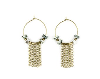 Brass hoops with Baumachat-ELA