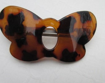 Vintage Barrette Butterfly Hair Clip Faux Tortoise Simple Insect Preppy Hair Jewels Boho Chic Minimal Lucite Bespoke Accessory Gift For Her