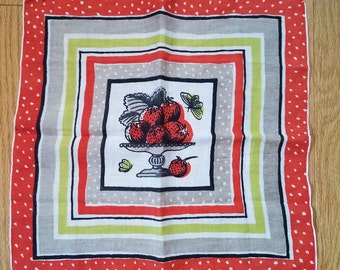 Tammis Keefe Fruit Vintage Hankie
