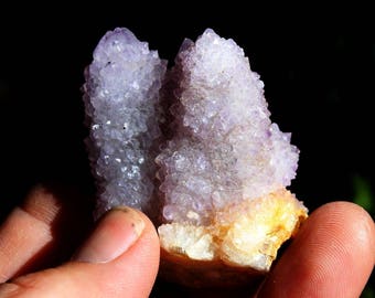 Amethyst Fairy Spirit Quartz Cactus Quartz Crystal Cluster