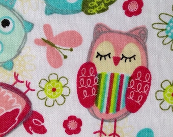SALE - Half Yard Fabric Material - Sweet Owls