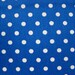 Vintage Royal Blue and 1/8 inch White Polka Dot Fabric by the Yard - 33 1/2 inches x 44.5 inches