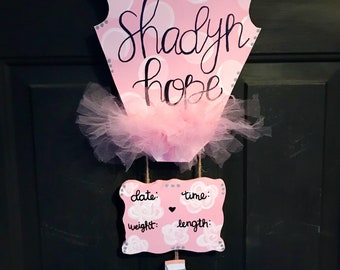 ballerina door hanger-baby girl ballerina-girl hospital door hanger-ballet baby girl sign-baby girl dancer sign-ballet tutu sign