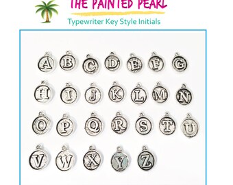 Add A Typewriter Key Initial, Add On Initial Charm Add On Letter Charm Add On Item Add A Charm, Add On Charms, Alphabet Charm, ABC Charm