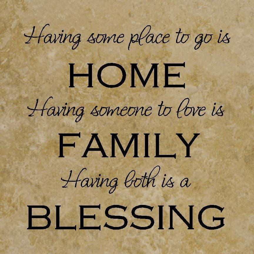 12x12 Decorative Ceramic Tile with the quote Home Family