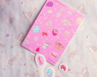 rainbow picnic lined notebook feat. pixel art by bitmapdreams