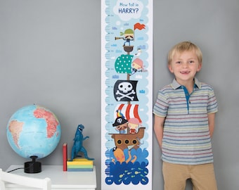 Personalised Pirate Height Chart
