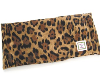 Heating Pad (Microwavable) Cheetah Print // Buckwheat and Rice Heating Pad // Cold Pack // Heat Pack // Removable Cover