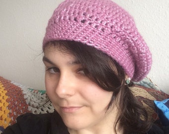 Fun Pink Slouch Beret