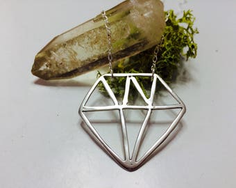 Silver Diamond Necklace