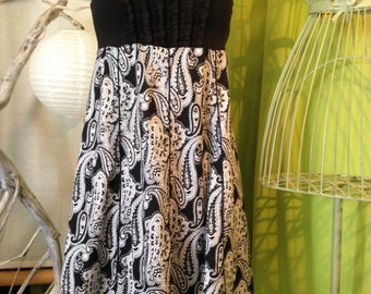 Dress Halter T42-44-46 black and white