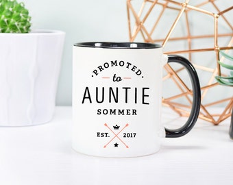 Aunt to be, Auntie Mug, Pregnancy Announcement Mug, Rose Gold Rebel, Aunt to be Mug, Aunt Mug, New Aunt Mug, Pregnancy Reveal, Gift For Aunt