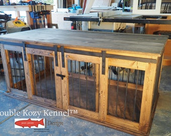 Wooden Double Dog Kennel DIY Plans Medium size
