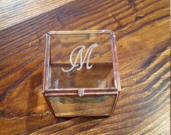Personalized Glass Treasure Box - Ring Box