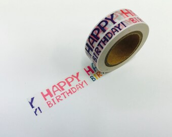 Happy Birthday Paper Washi Tape Scrapbooking Decorate Sticker - Planner Accessories - Paper Crafting (681)