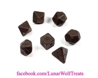 Chocolate Gaming Dice Set, 7 Dice