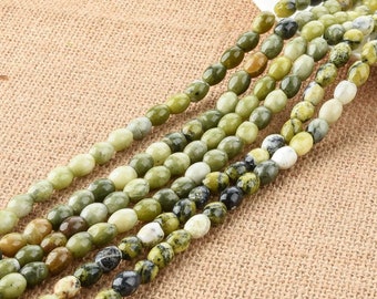 Yellow Turquoise Gemstone Barrel Beads 8*10MM for DIY Jewelry Making