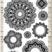 My Mind's Eye Stella and Rose Gertie Clear Stamps Medallion Circles Clear Stamp Set Unmounted Stamps Medallions Circle Stamps