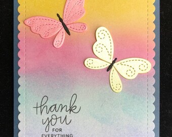 Butterfly Thank You Greeting Card
