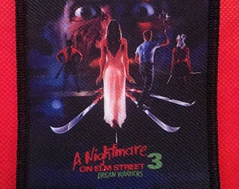 Nightmare on Elm Street Part 3 Dream Warriors Movie Poster 4.5 x 3" Patch Freddy Krueger