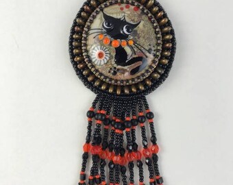 Halloween Black Cat Necklace