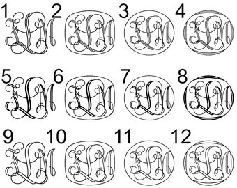 Vine Initial Monogram Car/Phone/Laptop Decal