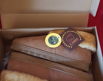 Lamb Skin Slippers Chestnut M9