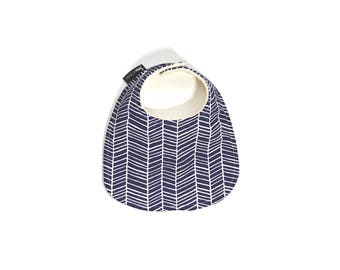 Blue Baby Bib | Blue Baby Boy Bib | Blue Baby Shower Gift | Blue Herringbone Toddler Bib | Herringbone Bib | Terry Cloth Bib | Absorbent Bib