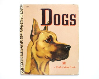 1979 Little Golden Book about Dogs Hardcover Vintage Children's Book Kids 1970's