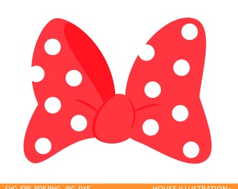 Minnie Mouse Bow SVG DXF Png Vector Cut File Cricut Design Silhouette Cameo Vinyl Decal Disney Party Stencil Template Heat Transfer Iron