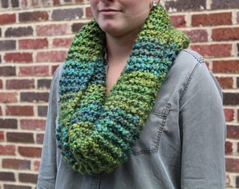 Hand Knit Bulky Infinity Scarf