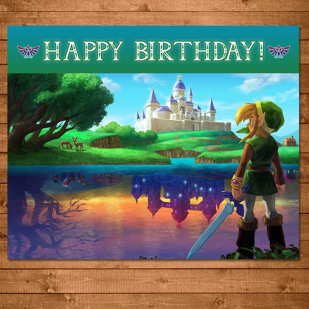 Legend of Zelda Happy Birthday Sign Link Zelda Birthday