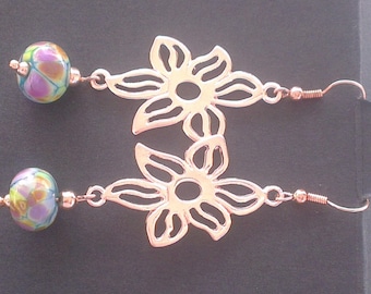 Life in multicolor: Lampwork Glass earrings