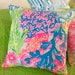 New Pillow Made with Lilly Pulitzer Lovers Coral fabric, 2 sizes available