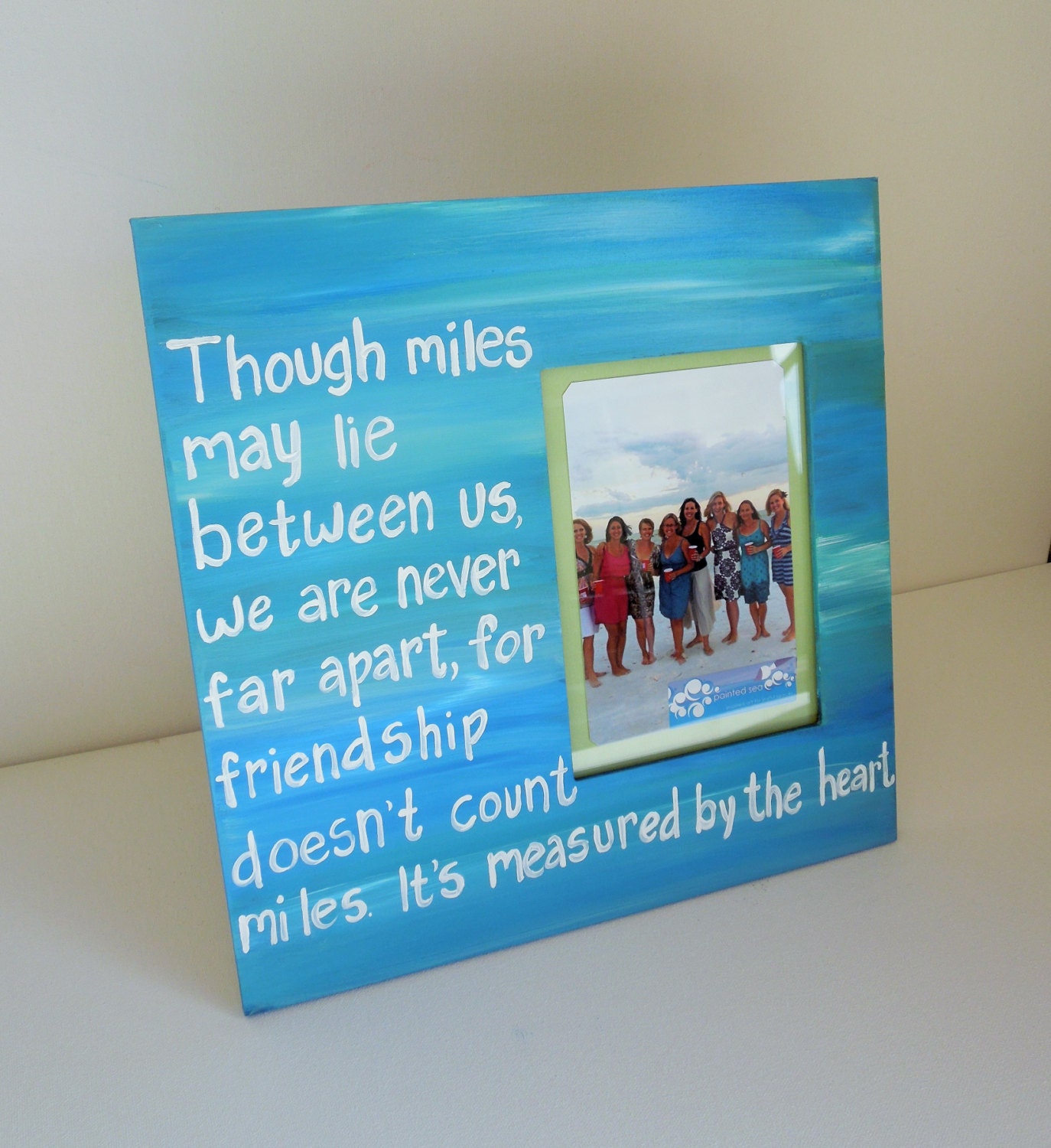 Best Friend Frame. Long distance Friend Picture Frame. Hand