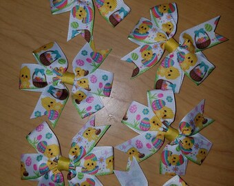 Easter Egg Chick small hair bow