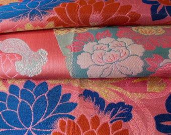 Big Bold Florals // Vintage Obi Fabric // Last Piece!